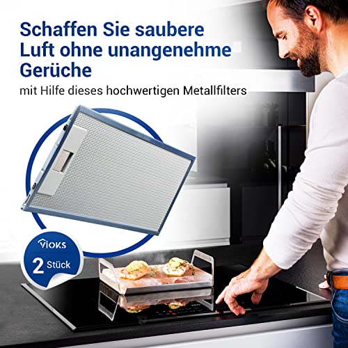 Set 2x Fettfilter Dunstabzugshaube Ersatz fΓΌr AEG Filter 405534414/9 - AEG Dunstabzugshaube Filter Metall 512x160mm fΓΌr AEG Dunstabzugshaube