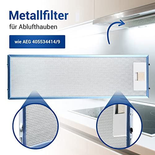 Set 2x Fettfilter Dunstabzugshaube Ersatz fΓΌr AEG Filter 405534414/9 - AEG Dunstabzugshaube Filter Metall 512x160mm fΓΌr AEG Dunstabzugshaube