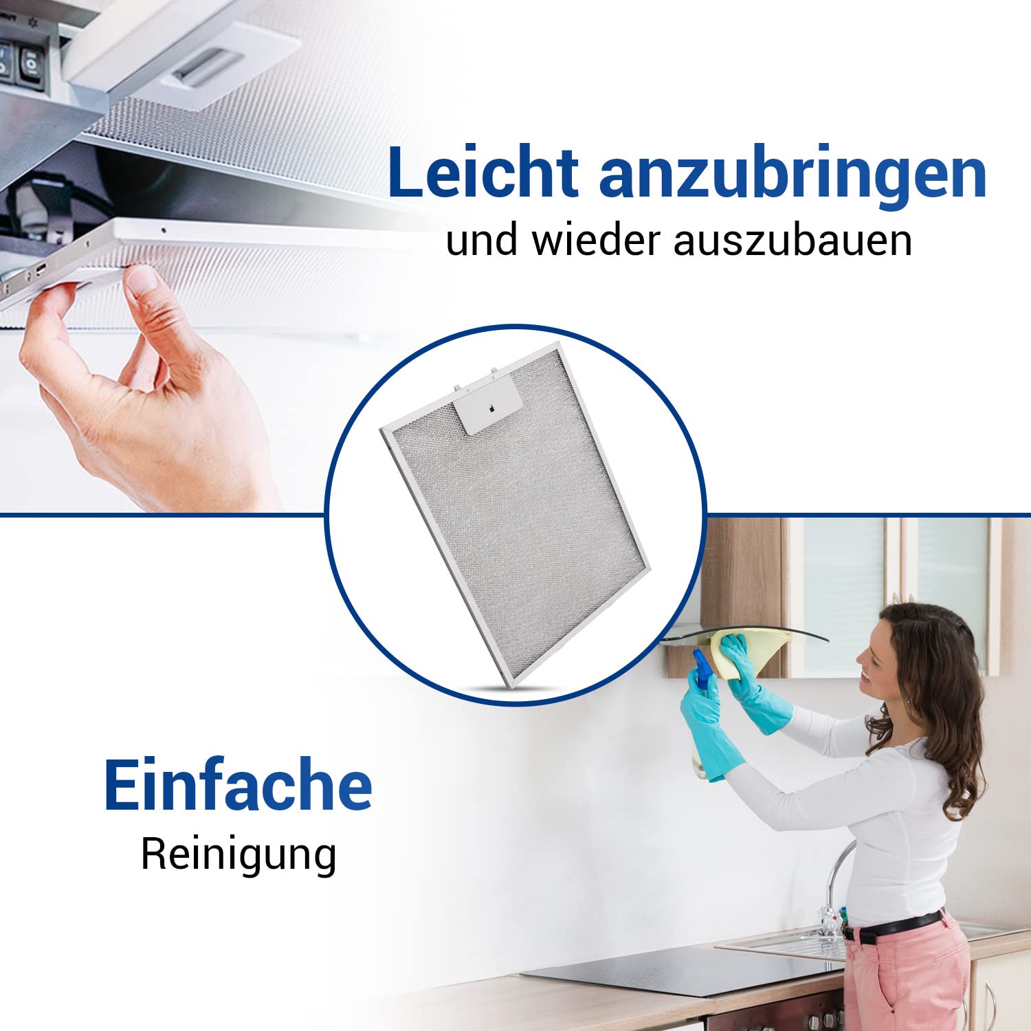Dunstabzugshaube Filter Metall 310x250mm SET 3x Ersatz fΓΌr Metallfettfilter Bosch 00353110 & Dunstabzug Filter / Metallfilter fΓΌr Dunstabzugshaube Bosch / Filter Abzugshaube Constructa