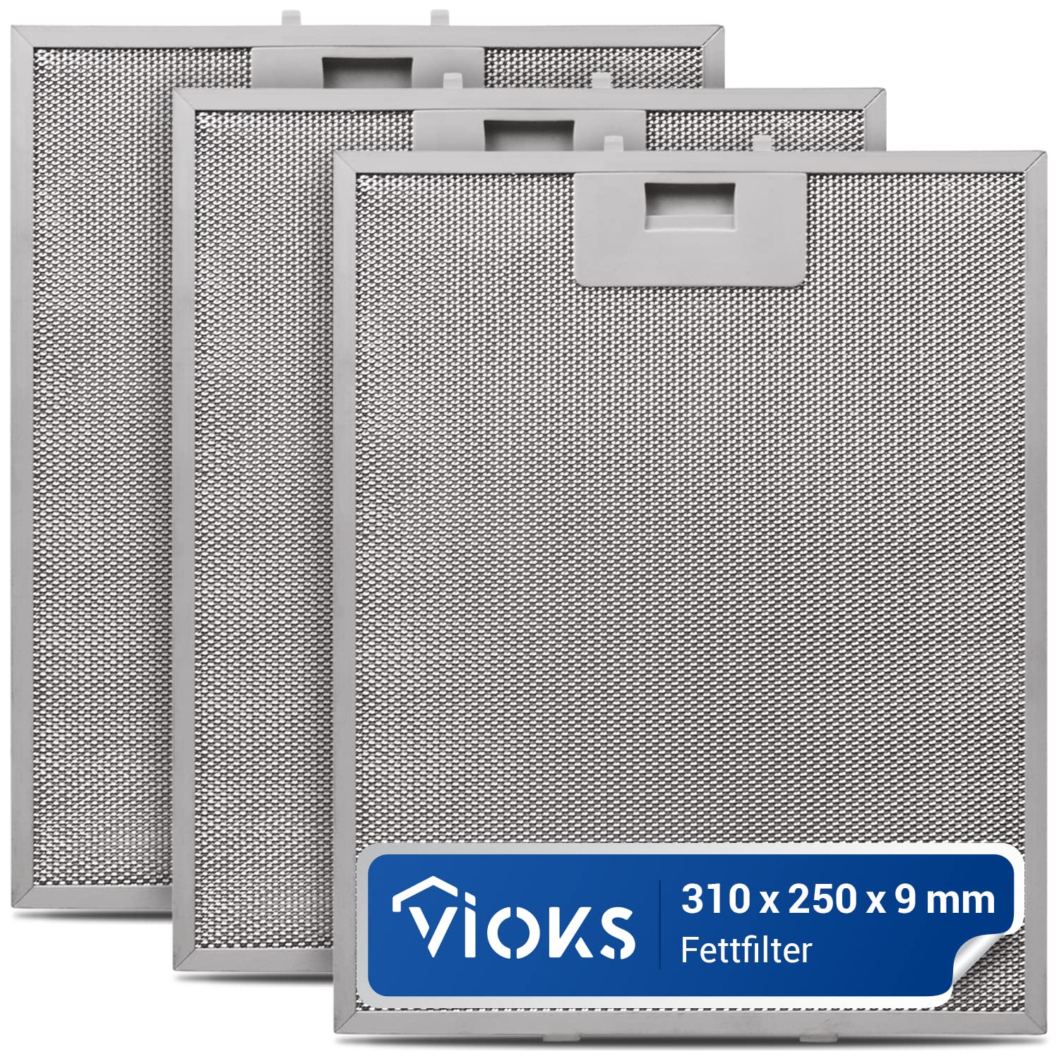 Dunstabzugshaube Filter Metall 310x250mm SET 3x Ersatz fΓΌr Metallfettfilter Bosch 00353110 & Dunstabzug Filter / Metallfilter fΓΌr Dunstabzugshaube Bosch / Filter Abzugshaube Constructa