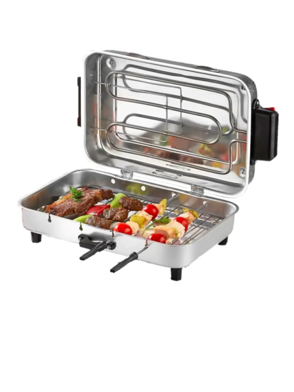 Infrared Electric Grill No Smell No Smoke 4 Size Aluminium Light Barbeque, Meat chicken easy clean fast kitchen chefs