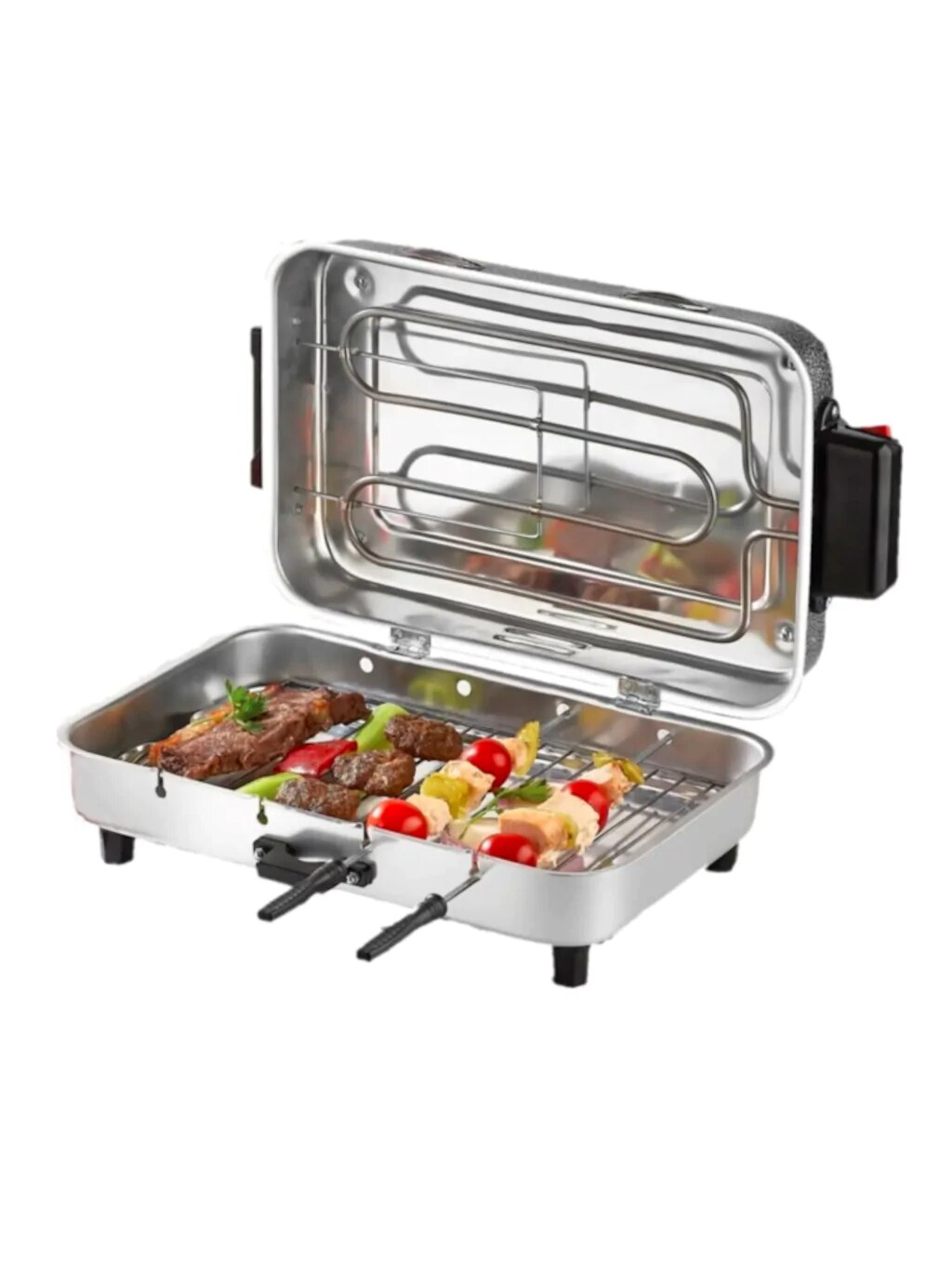 Infrared Electric Grill No Smell No Smoke 4 Size Aluminium Light Barbeque, Meat chicken easy clean fast kitchen chefs