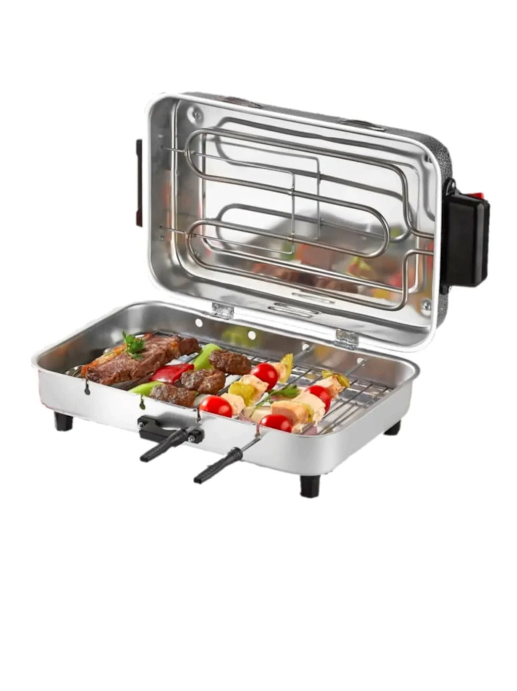 Infrared Electric Grill No Smell No Smoke 4 Size Aluminium Light Barbeque, Meat chicken easy clean fast kitchen chefs