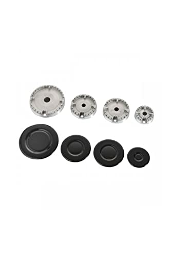 Burner Hat Set Cooker Oven Hob Cap Cover Flame Gas Crown Kitchen Accessories Quality Compatible For Many Ovens 8 Pcs stove knob