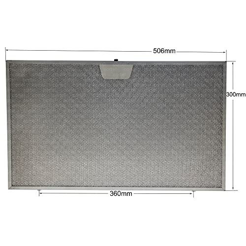 Filtro para 00744829 Filtro de campana extractora 506x300 mm Campana extractora Filtro de grasa Extractor de cocina Ventilación Aspirador de aluminio BSHG00744829 fácil de usar